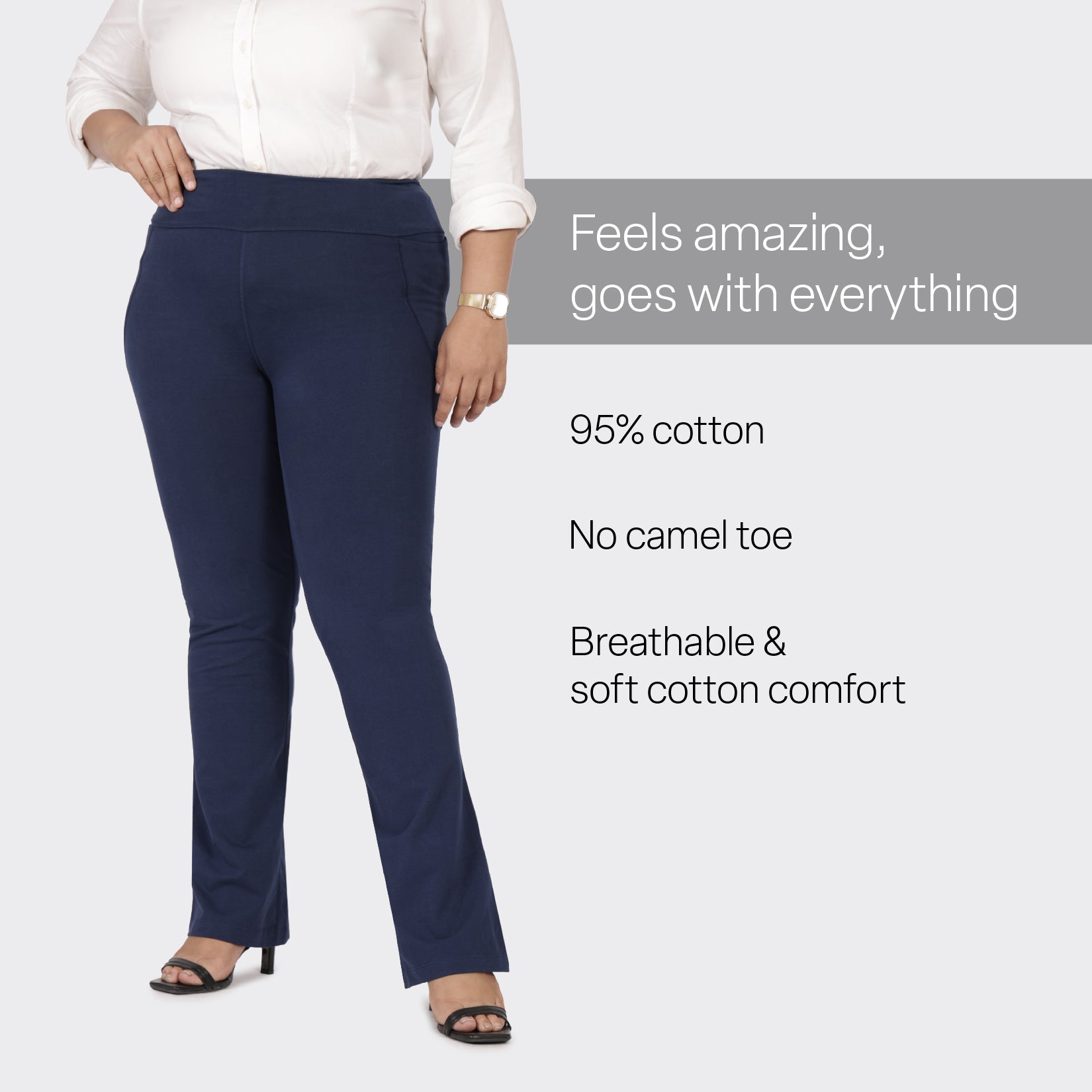 Groove-In Cotton Flare Pants Tall