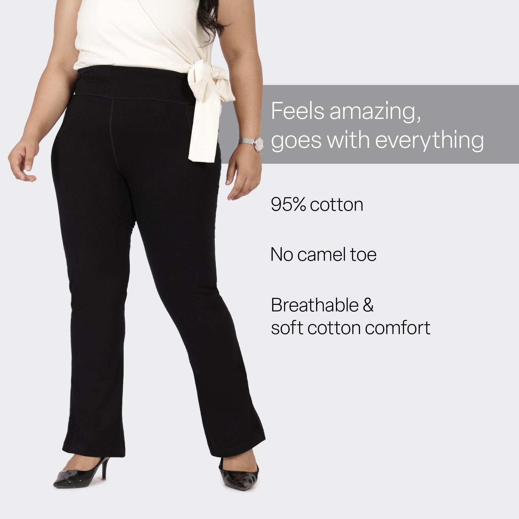 Groove-In Cotton Flare Pants Tall