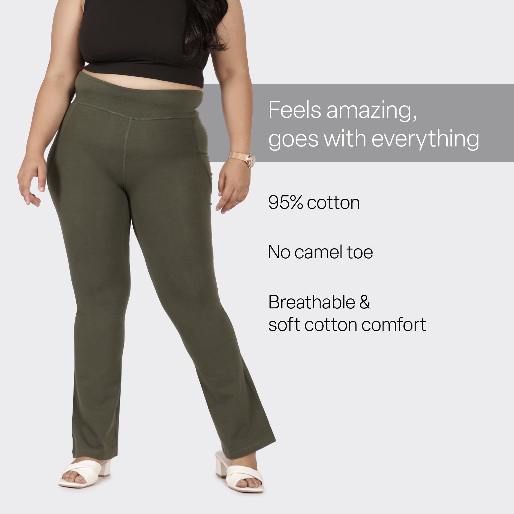 Groove-In Cotton Flare Pants Tall
