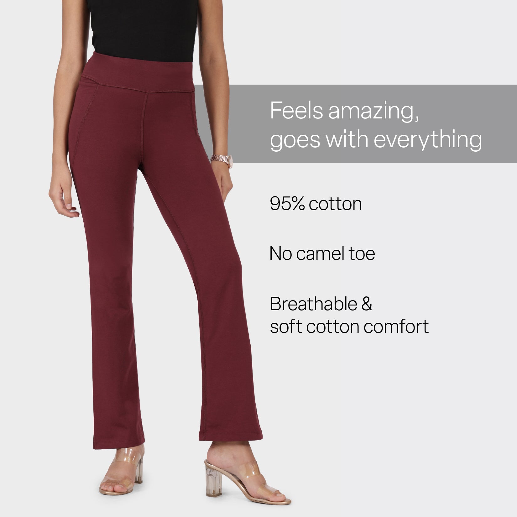 Groove-In Cotton Flare Pants Tall