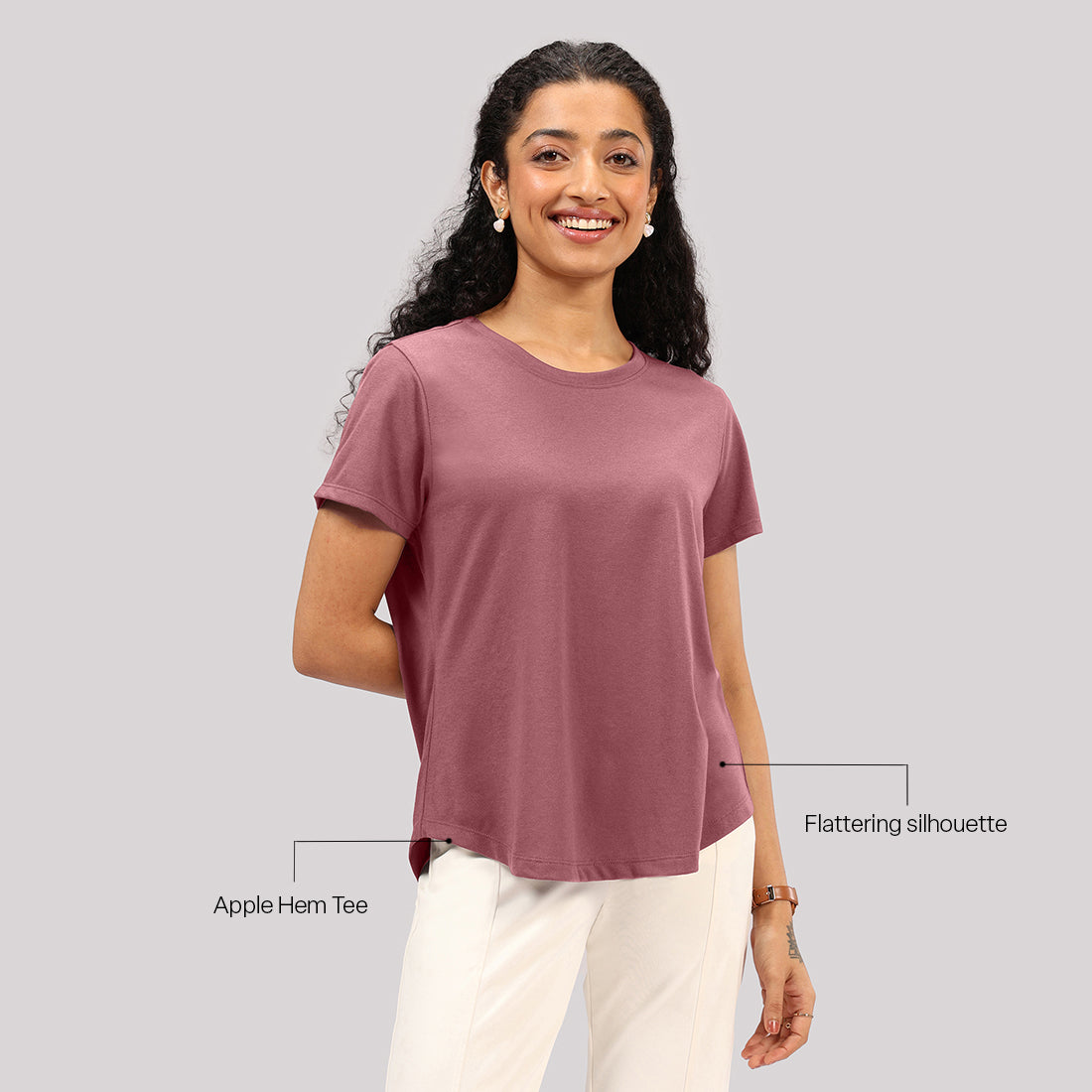 Cotton Pro Curved Hem Tee