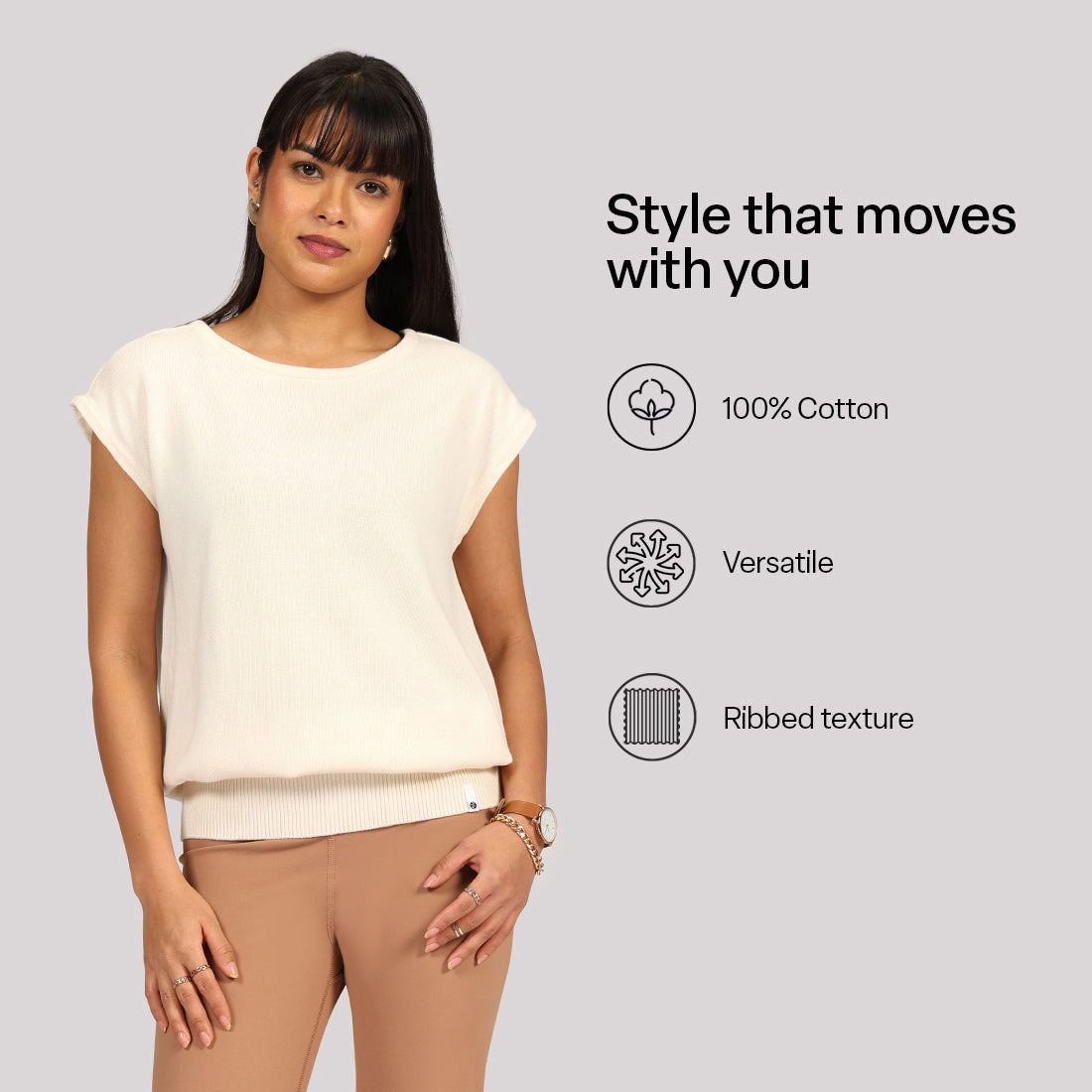 Move All Day Cap Sleeves Top