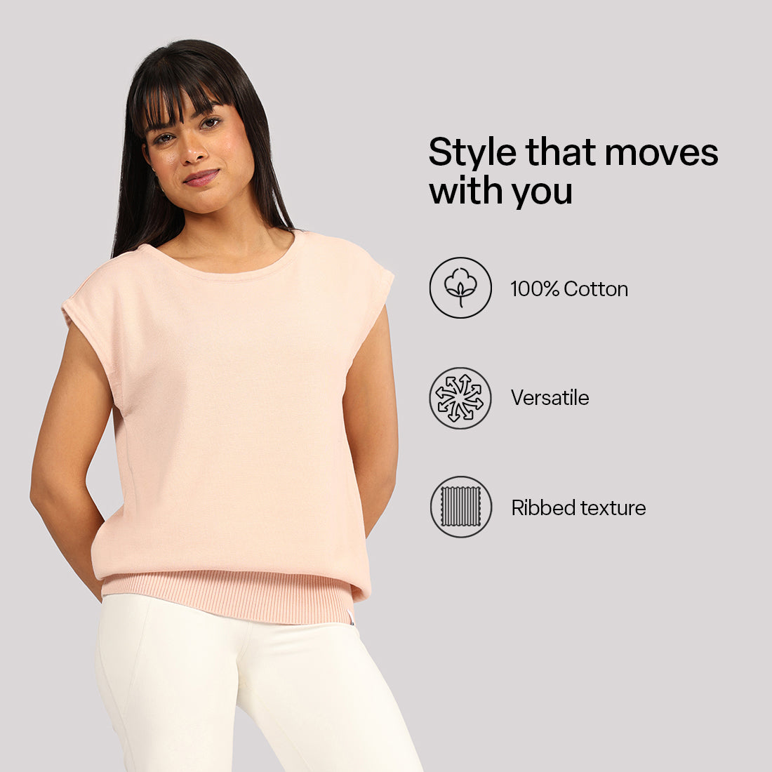 Move All Day Cap Sleeves Top