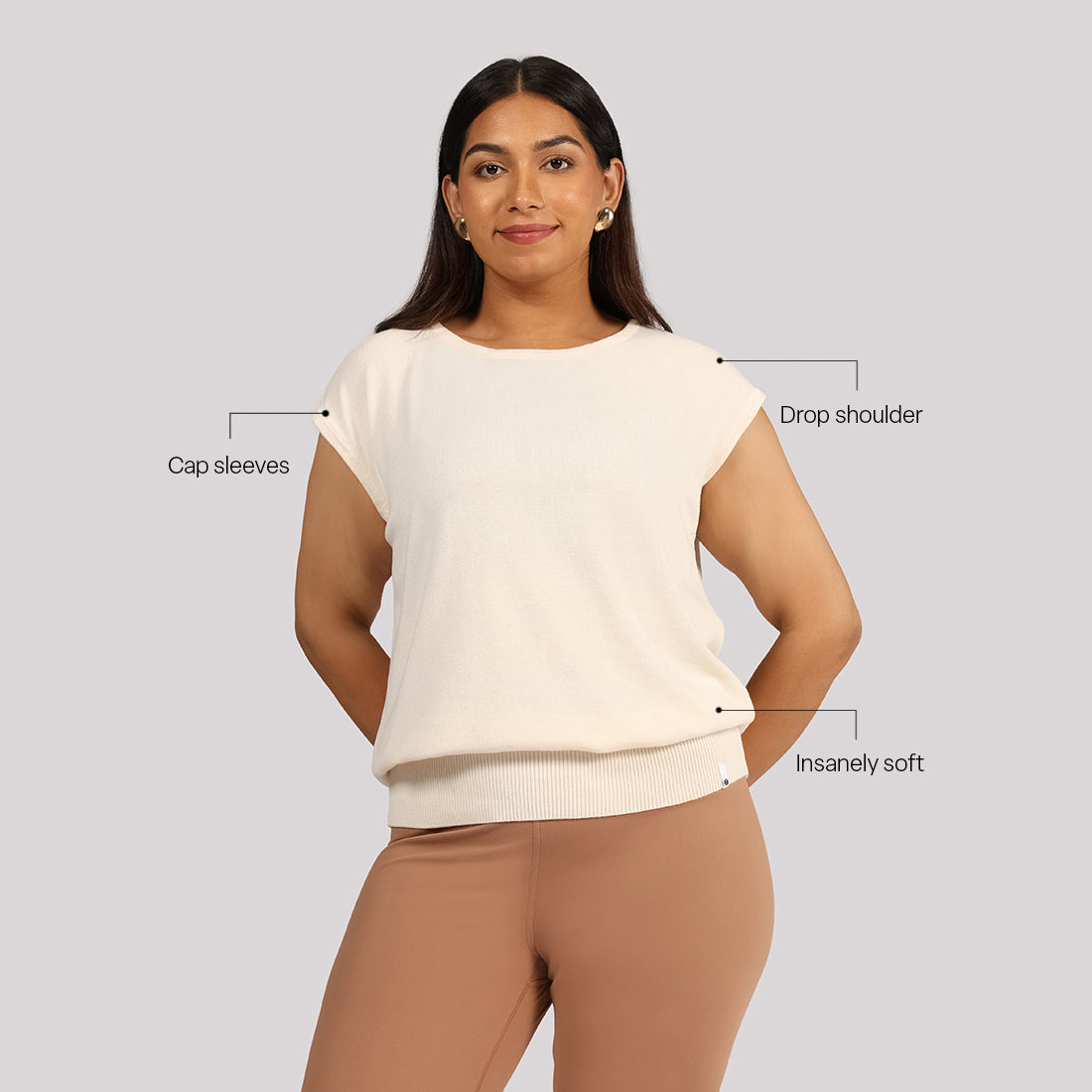 Move All Day Cap Sleeves Top