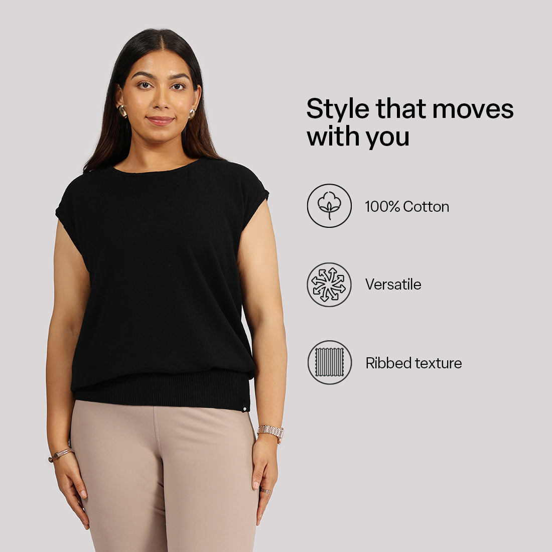 Move All Day Cap Sleeves Top