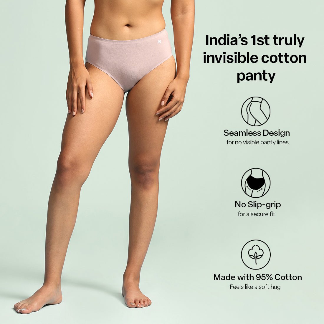 FreeDame Seamless Cotton Panty (Pack of 2) - BlissClub