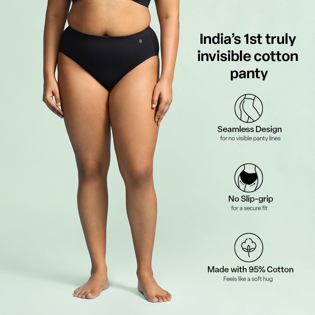 FreeDame Seamless Cotton Panty (Pack of 2) - BlissClub