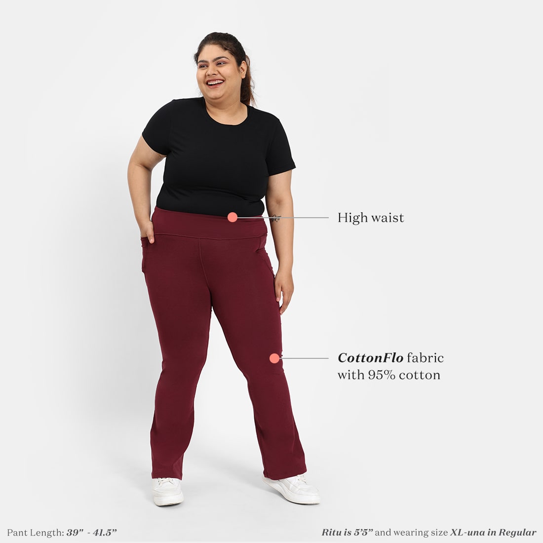 Groove-In Cotton Flare Pants Tall