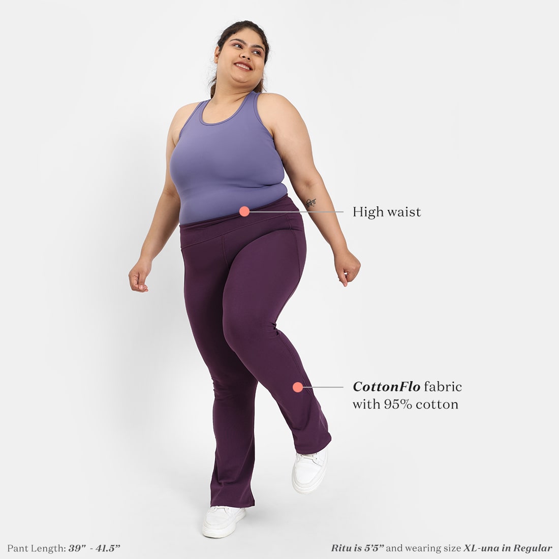 Groove-In Cotton Flare Pants Tall