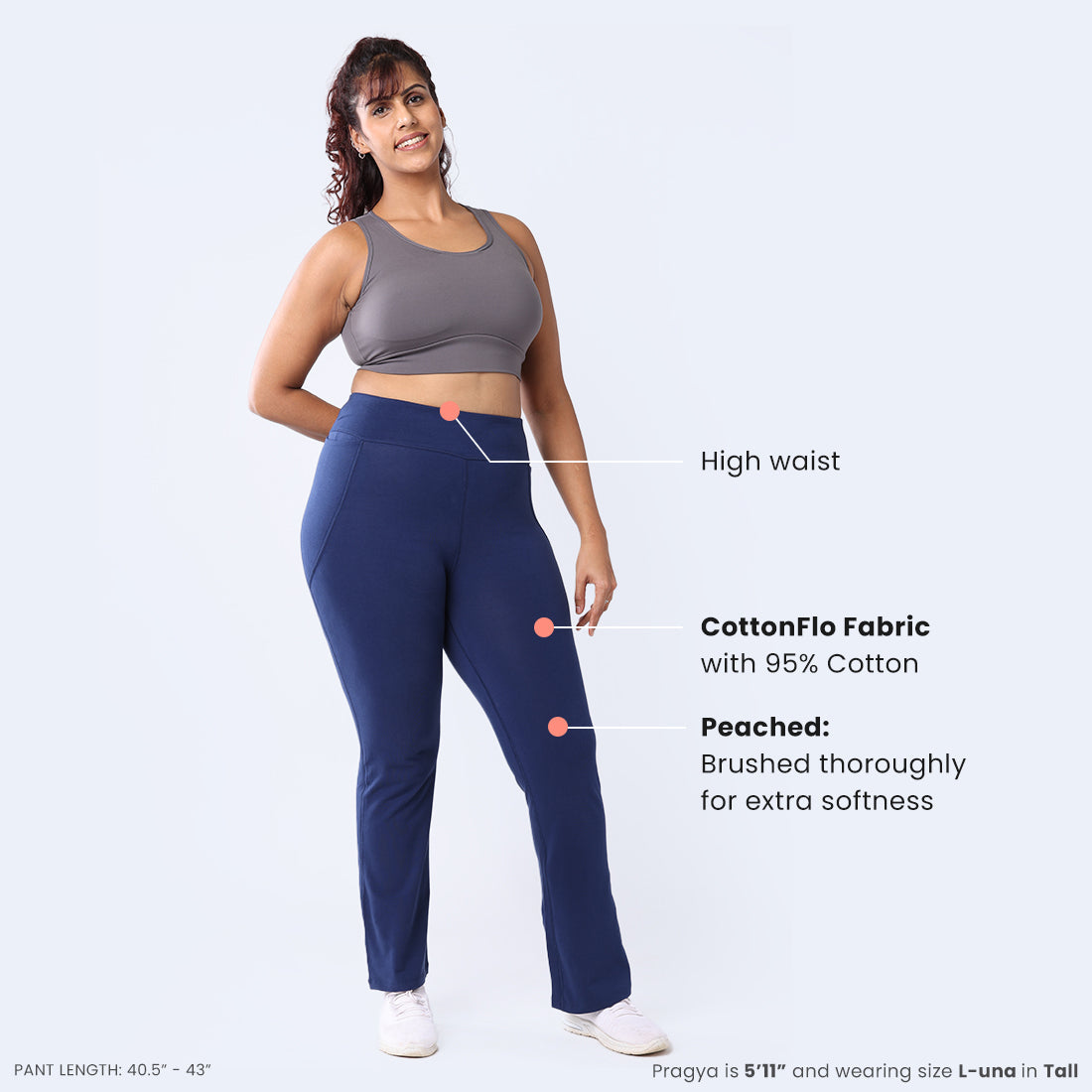 Groove-In Cotton Flare Pants Tall
