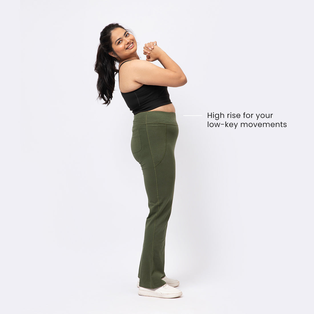 Groove-In Cotton Flare Pants Tall