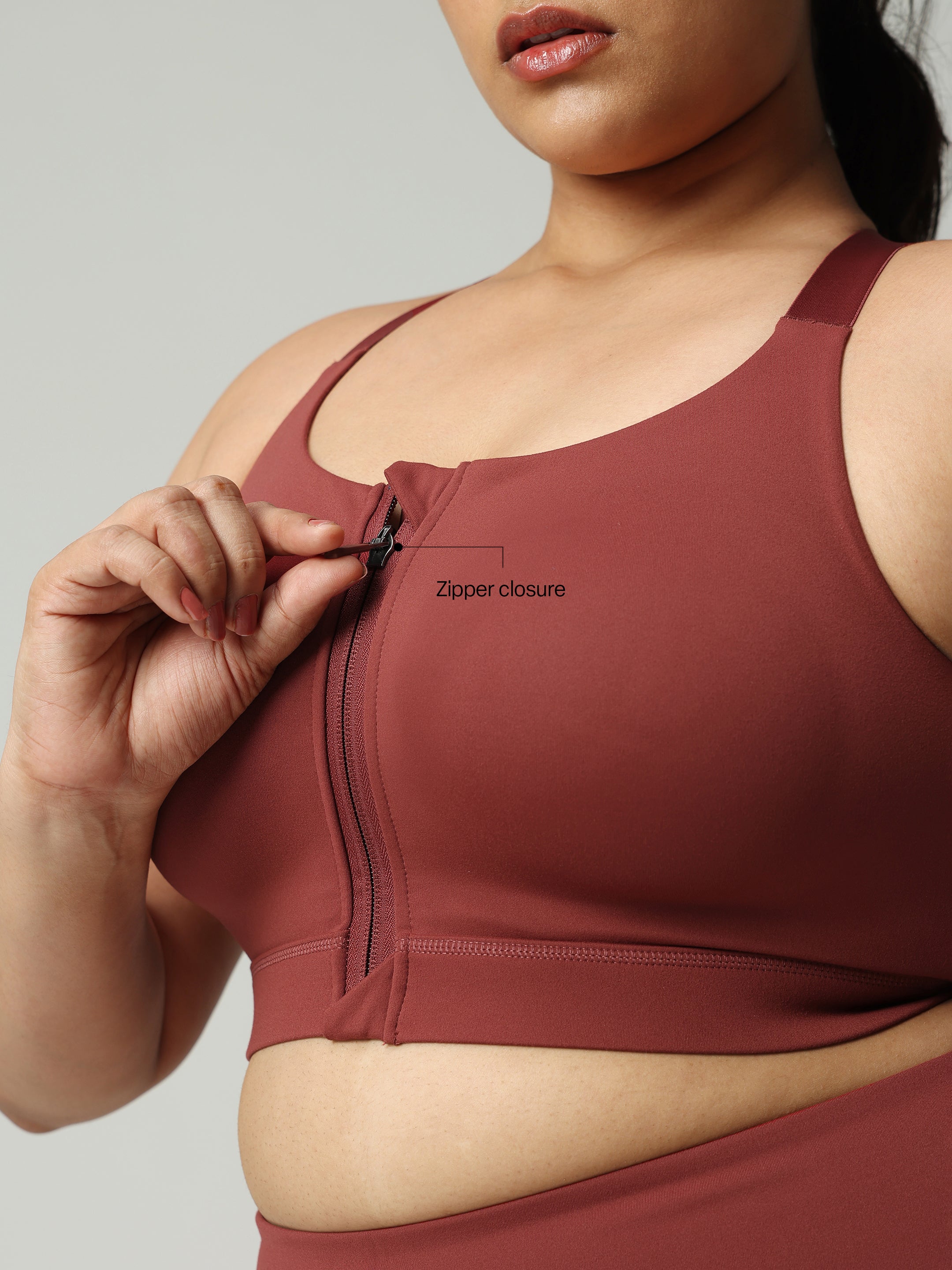 Zip-Up Sports Bra