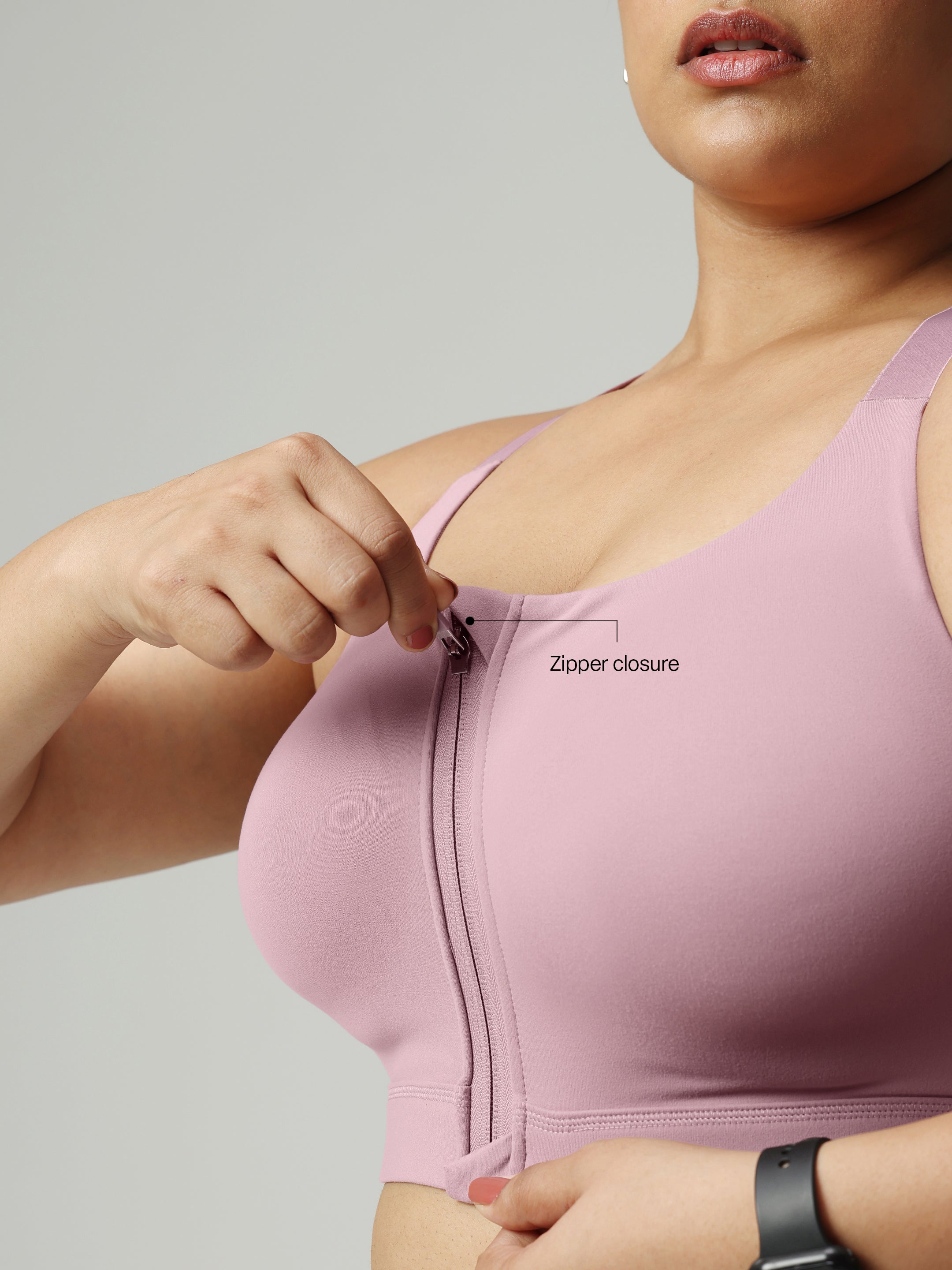 Zip-Up Sports Bra
