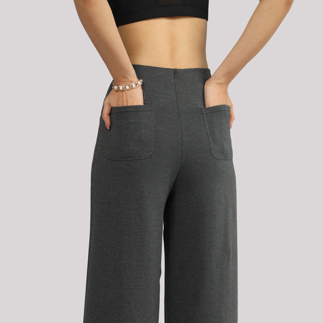 Work-To-Wine Twill Wide Dart Pants