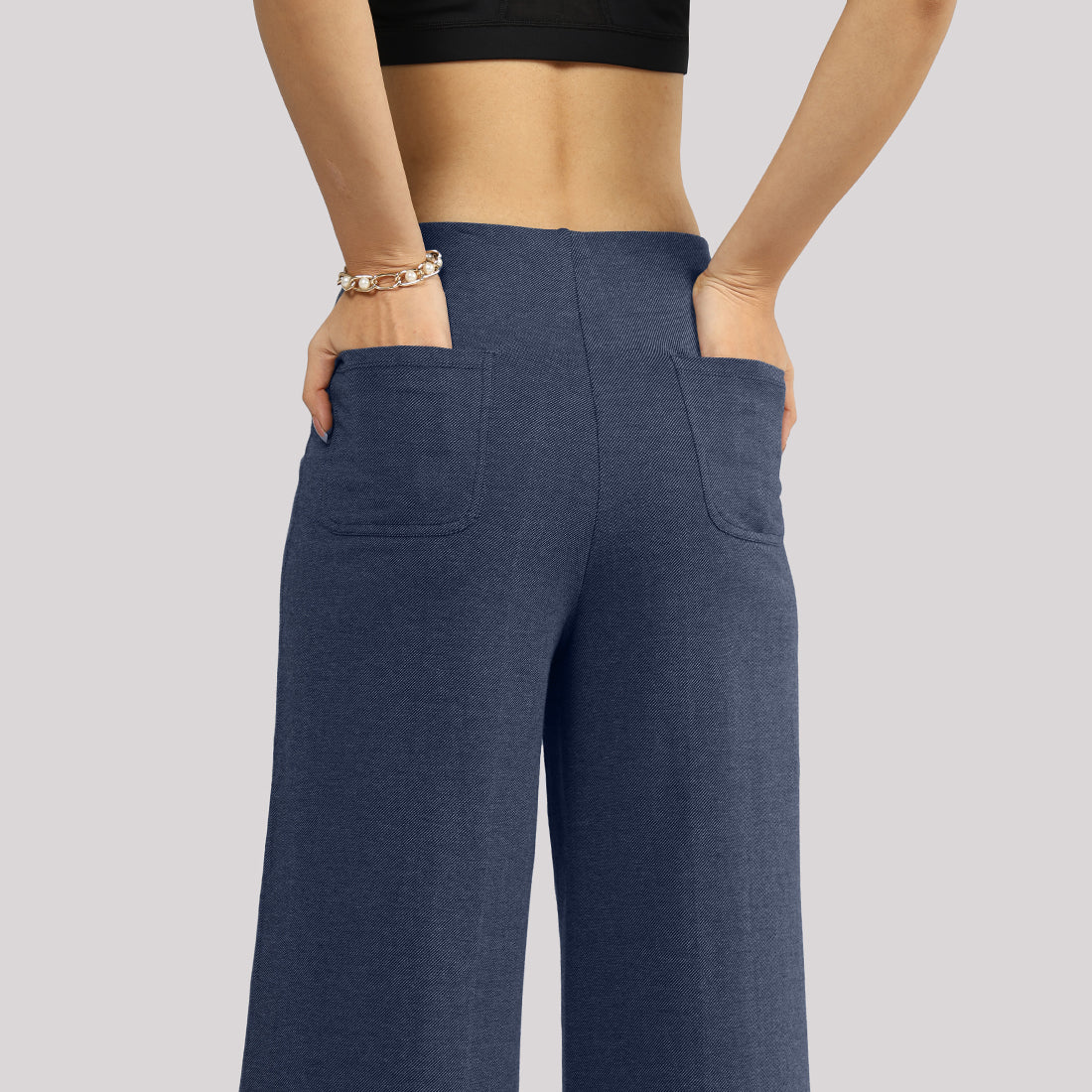 Work-To-Wine Twill Wide Dart Pants