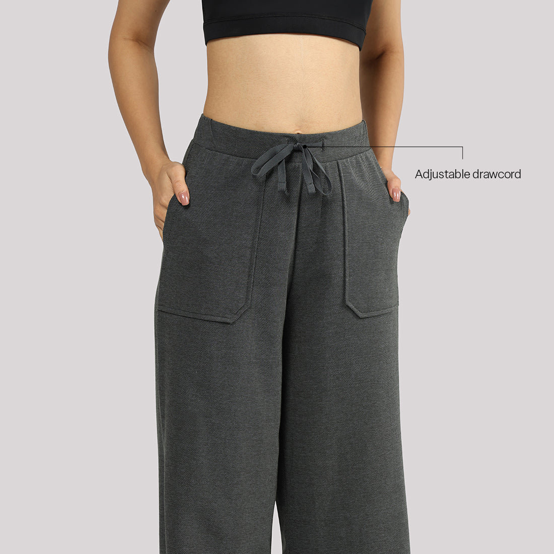 Work-To-Wine Twill Drawstring Pants