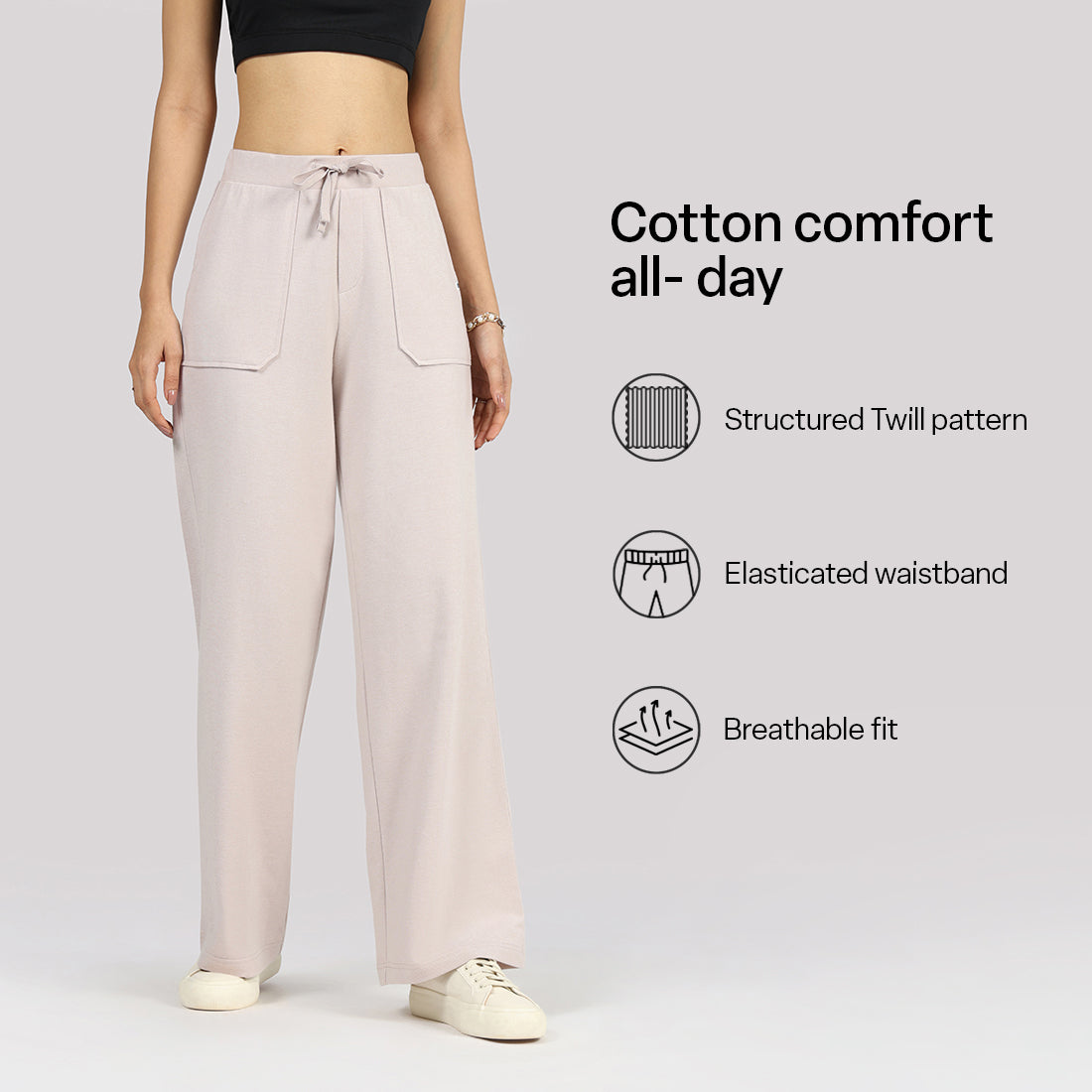 Work-To-Wine Twill Drawstring Pants