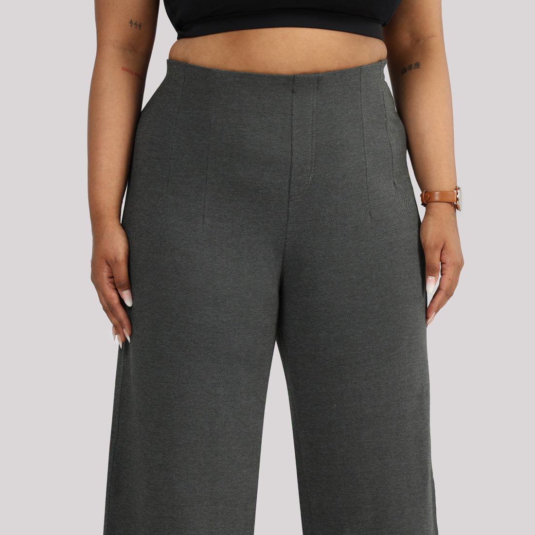 Work-To-Wine Twill Wide Dart Pants