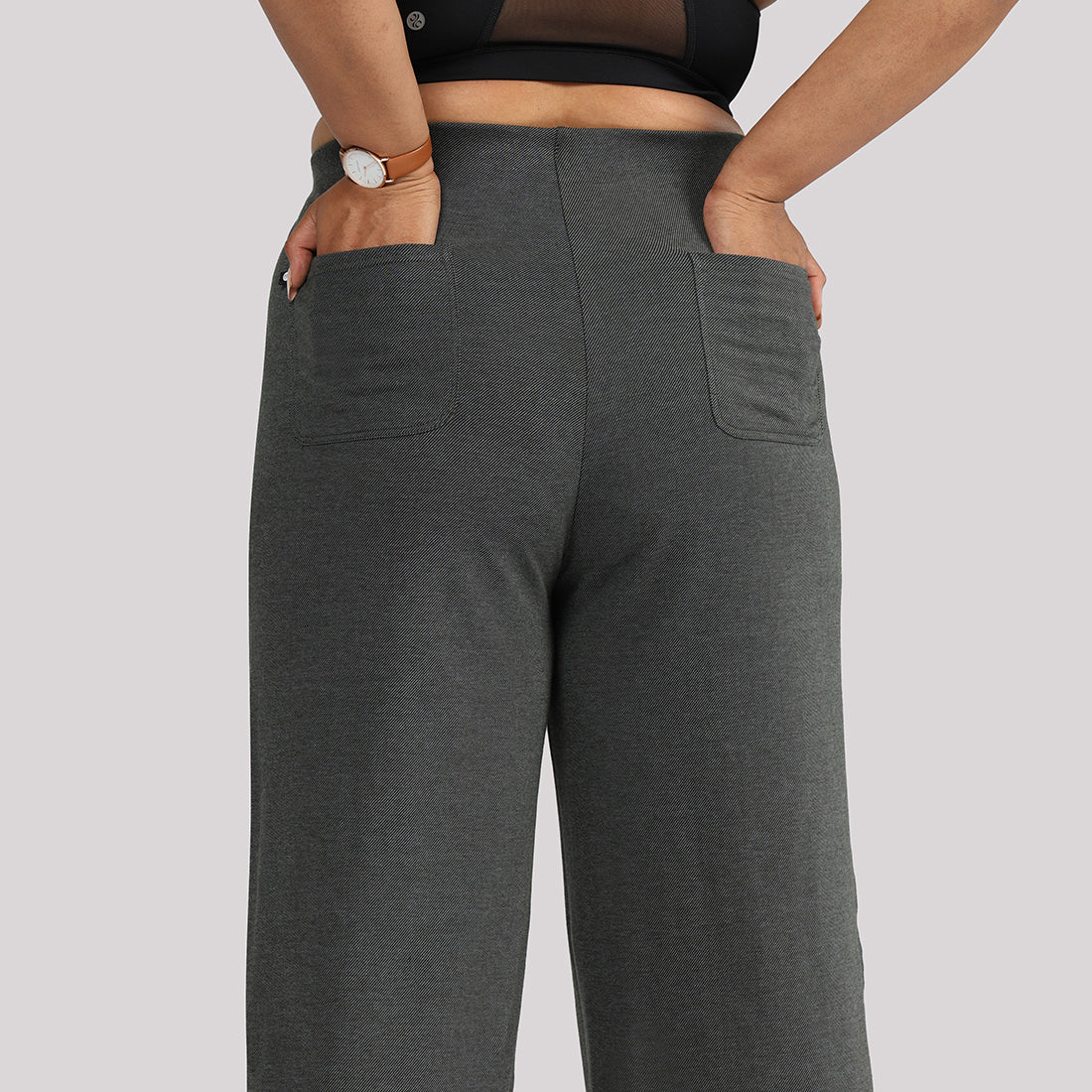 Work-To-Wine Twill Wide Dart Pants