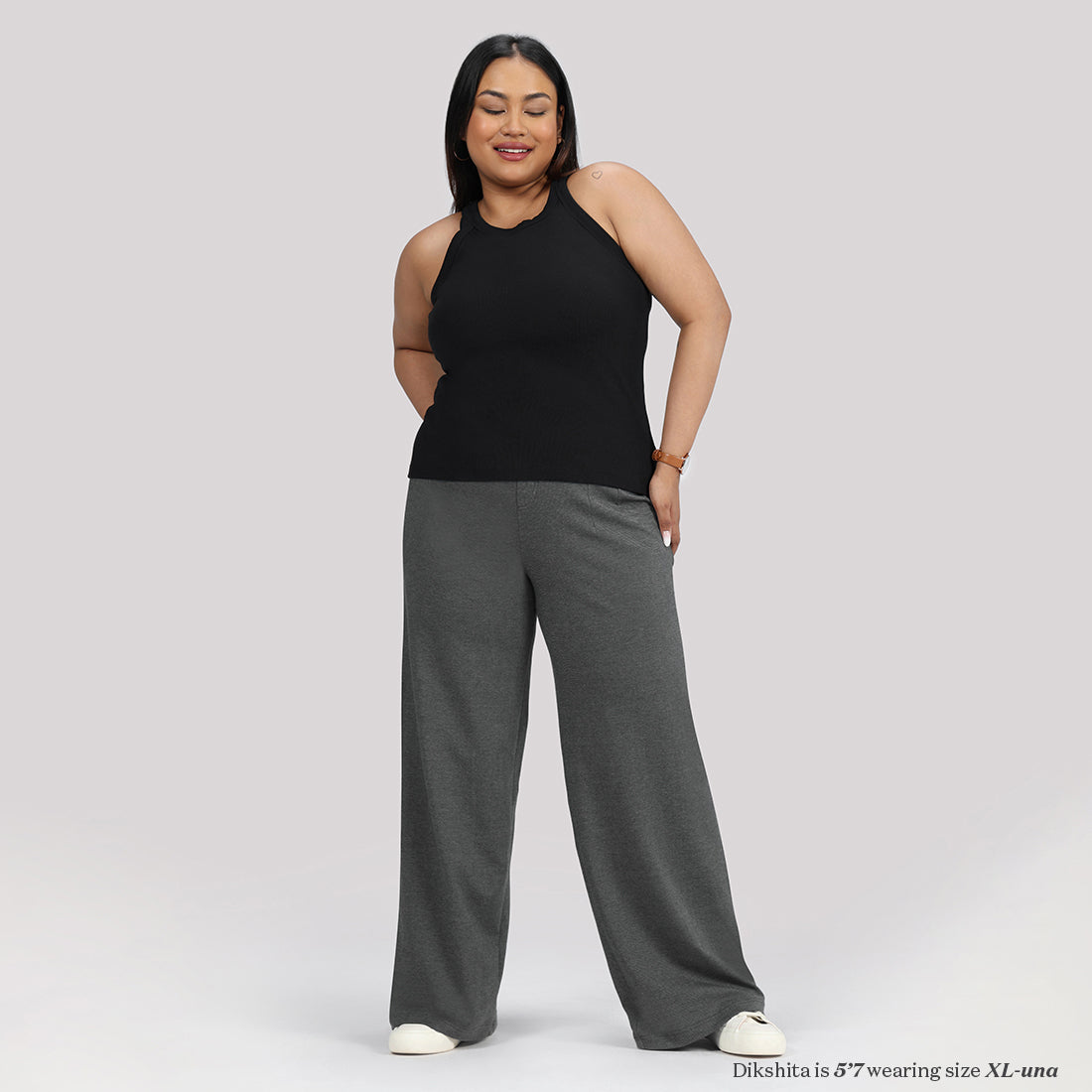 Work-To-Wine Twill Wide Dart Pants