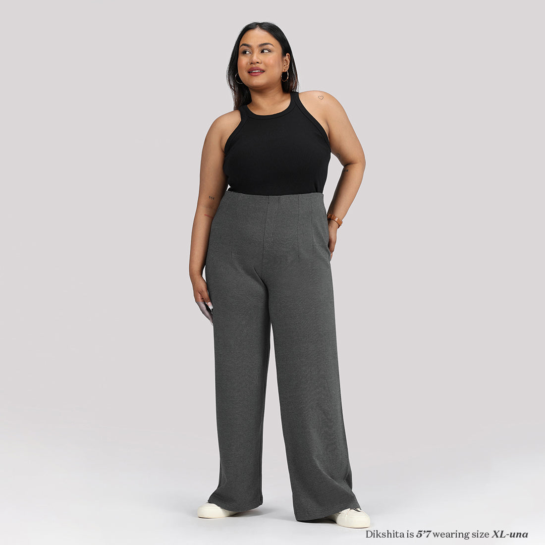 Work-To-Wine Twill Wide Dart Pants