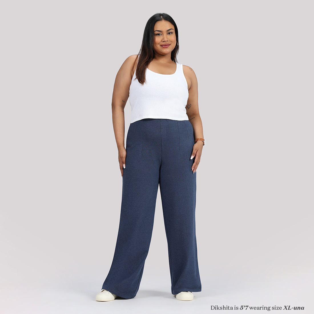 Work-To-Wine Twill Wide Dart Pants