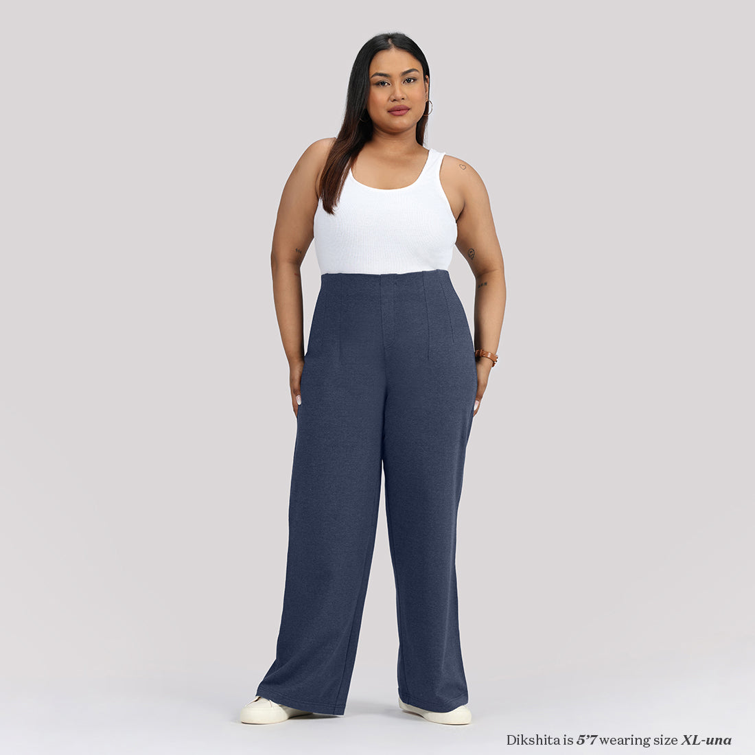 Work-To-Wine Twill Wide Dart Pants
