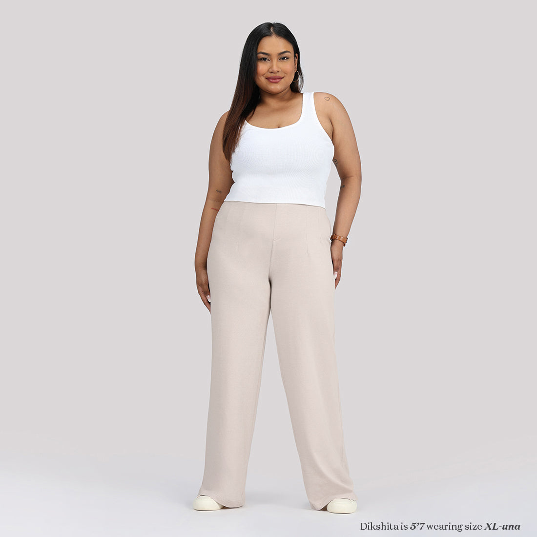 Work-To-Wine Twill Wide Dart Pants