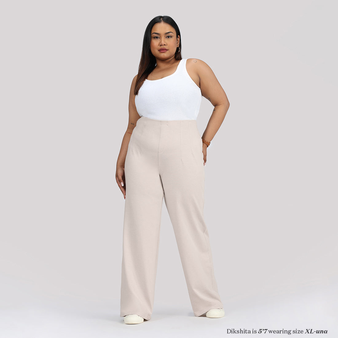 Work-To-Wine Twill Wide Dart Pants