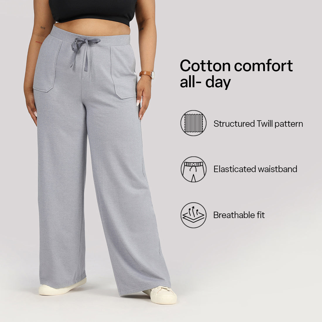 Work-To-Wine Twill Drawstring Pants