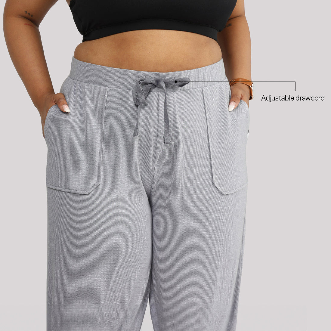 Work-To-Wine Twill Drawstring Pants