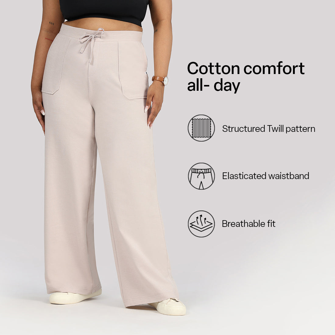 Work-To-Wine Twill Drawstring Pants