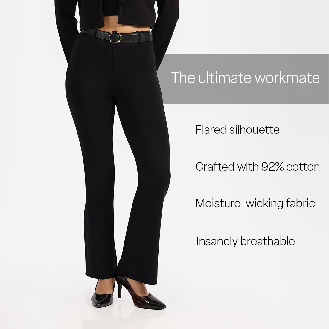 AM:PM Air Flare Trousers - Cotton Tall