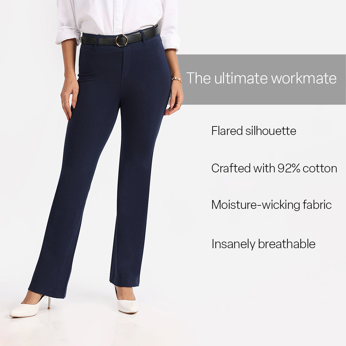 AM:PM Air Flare Trousers - Cotton Tall