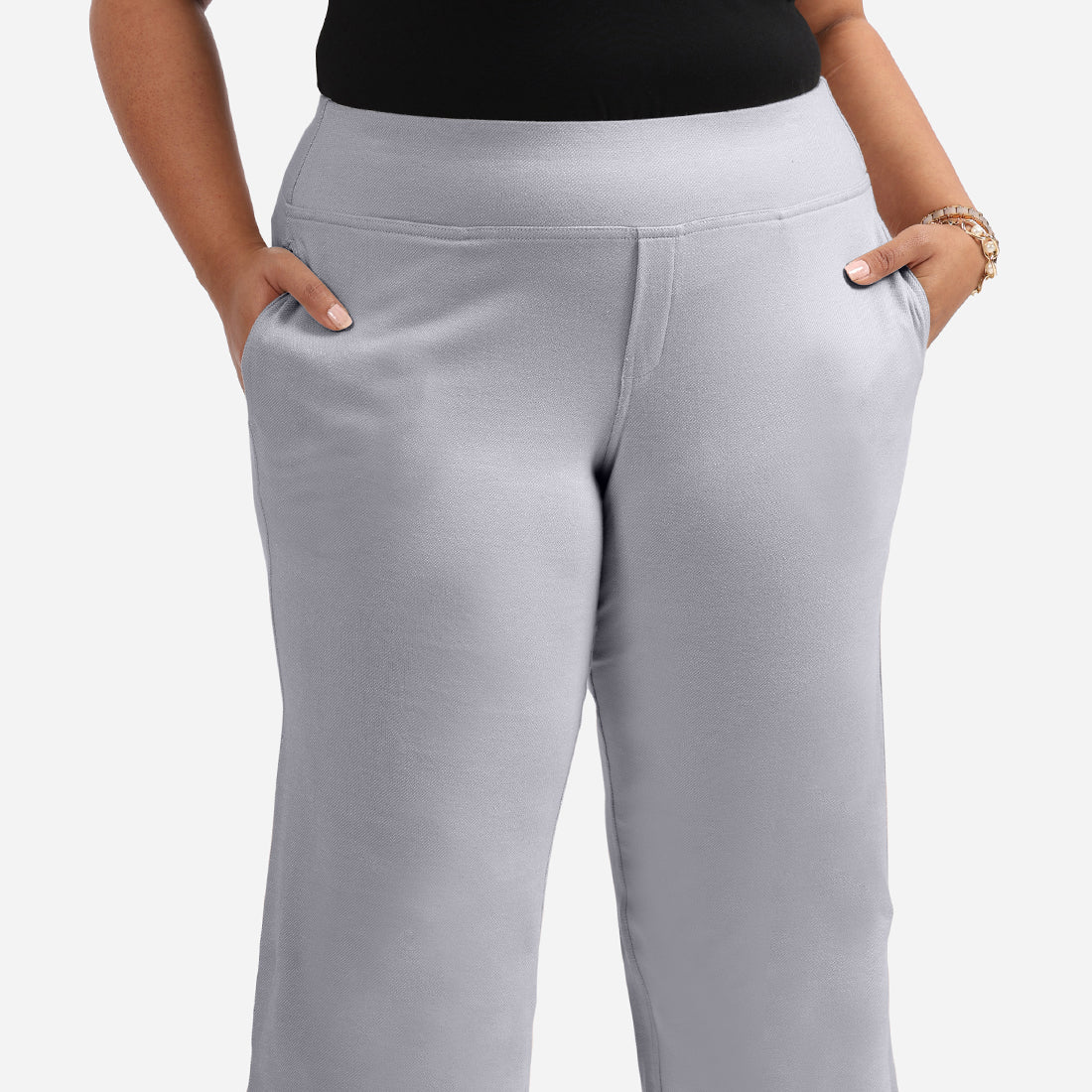 Work-To-Wine Twill Wide Leg Flare Pants