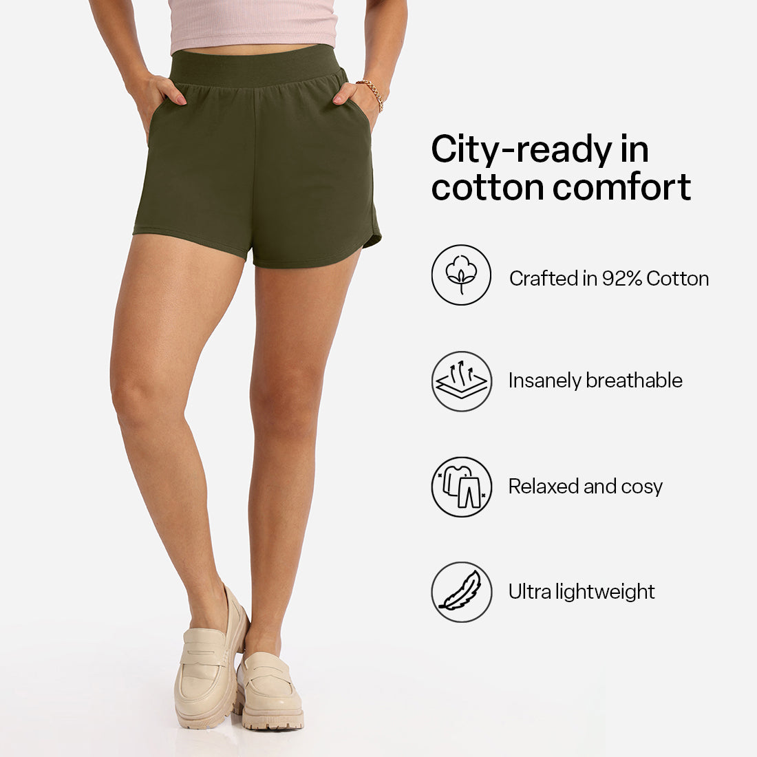 Groove-in Cotton Shorts