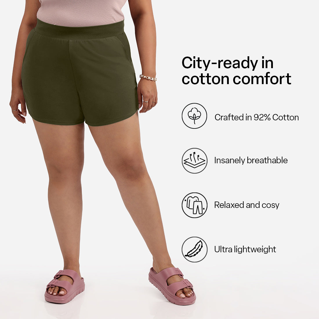 Groove-in Cotton Shorts