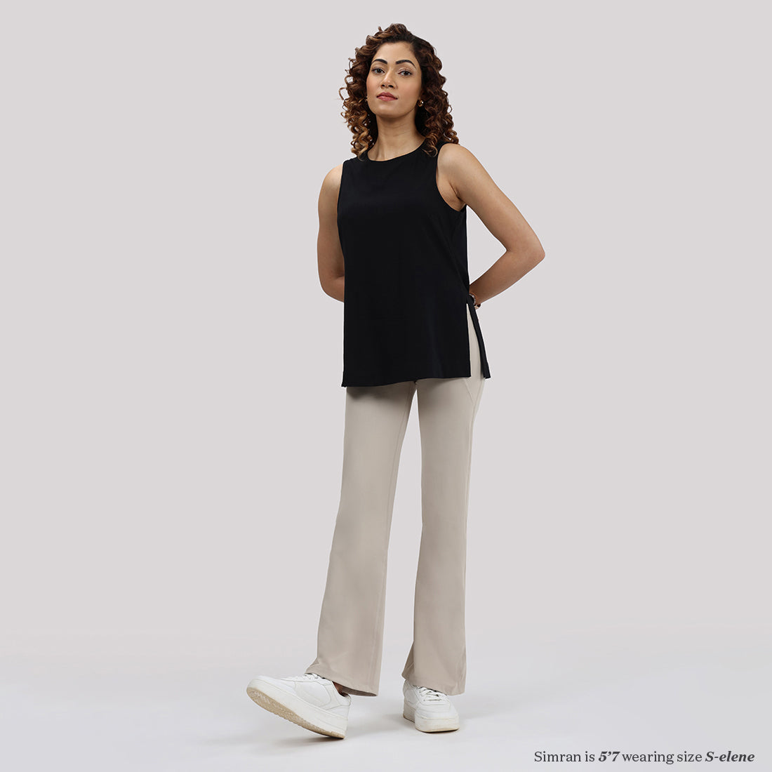 Last Tee Sleeveless Long Slit Top
