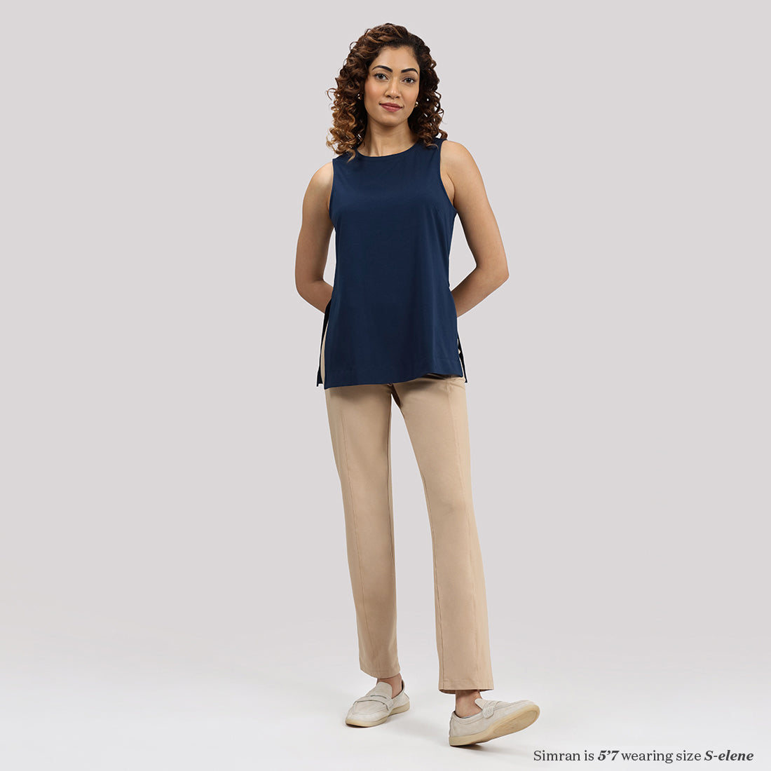 Last Tee Sleeveless Long Slit Top
