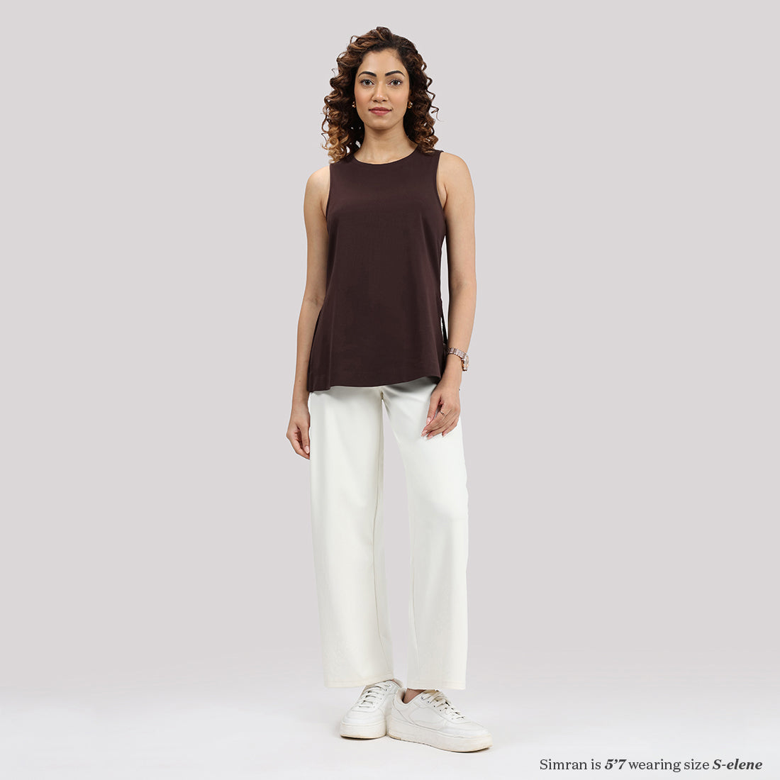 Last Tee Sleeveless Long Slit Top