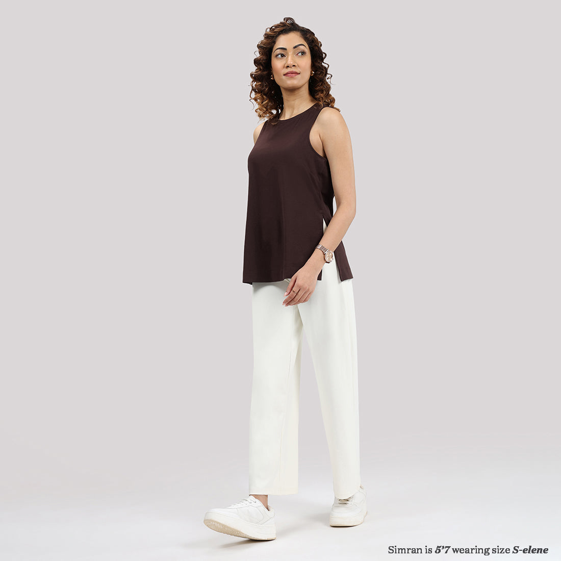 Last Tee Sleeveless Long Slit Top
