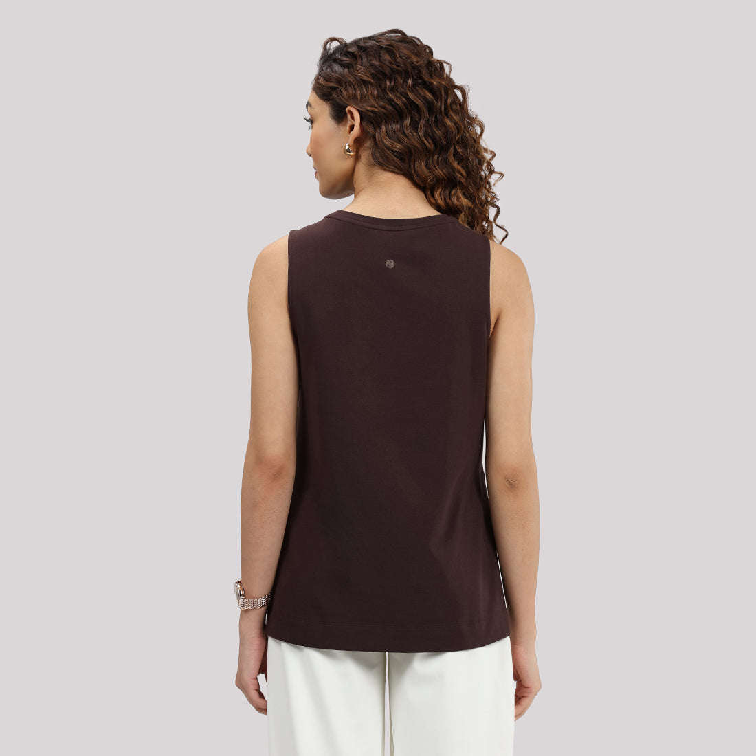 Last Tee Sleeveless Long Slit Top