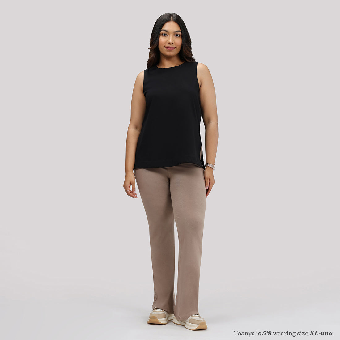 Last Tee Sleeveless Long Slit Top
