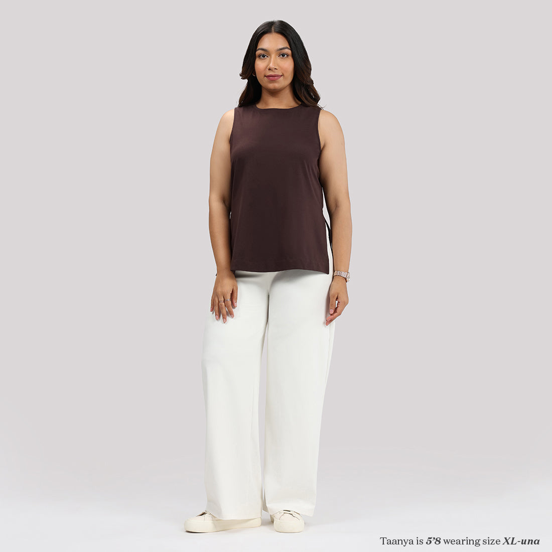 Last Tee Sleeveless Long Slit Top