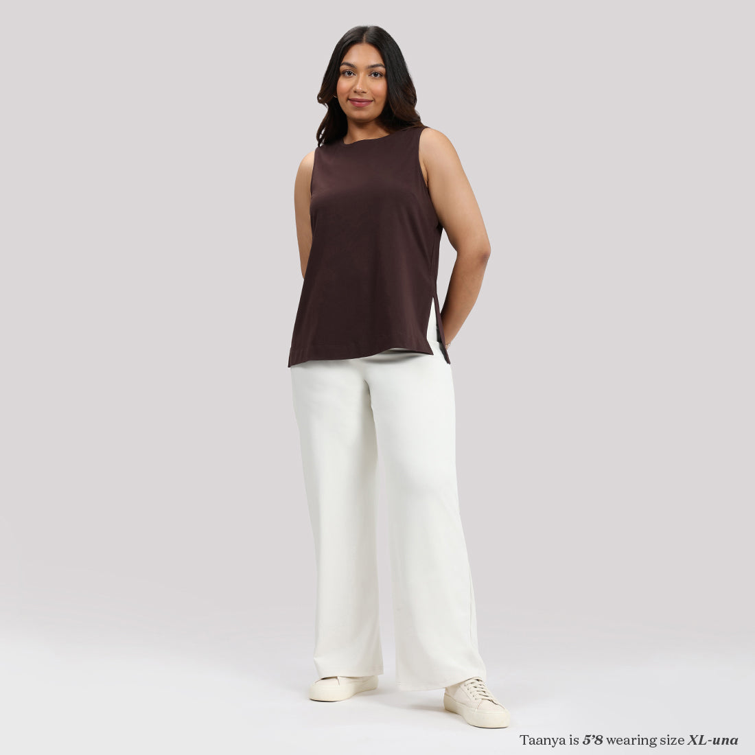 Last Tee Sleeveless Long Slit Top