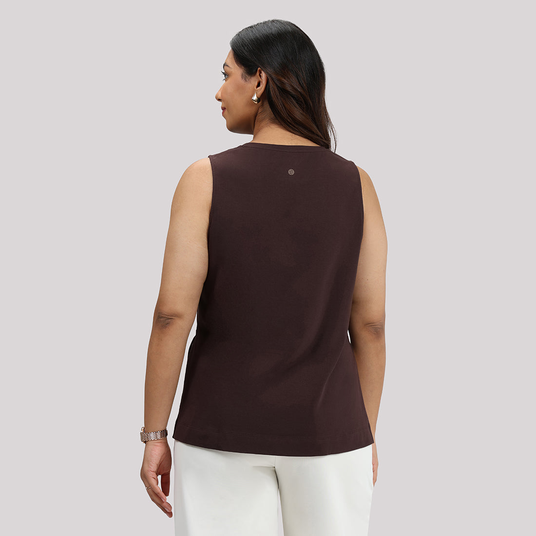Last Tee Sleeveless Long Slit Top