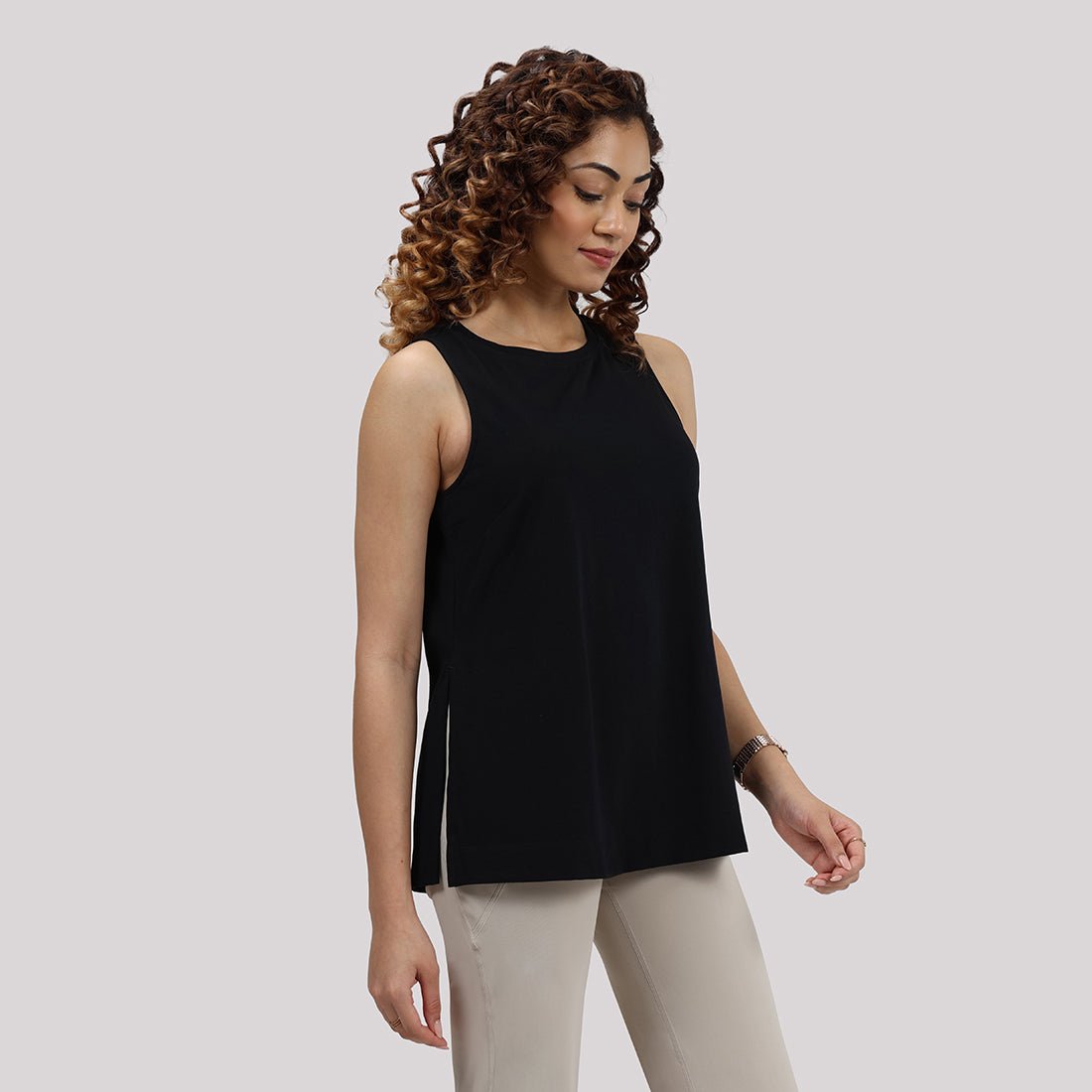 Last Tee Sleeveless Long Slit Top - BlissClub