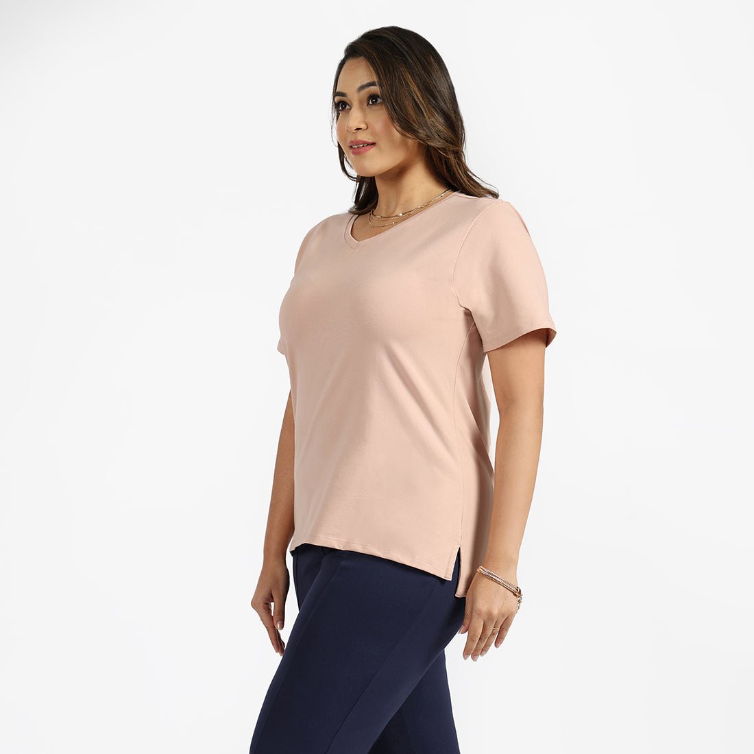 Last Tee - V Neck Half Sleeves - BlissClub