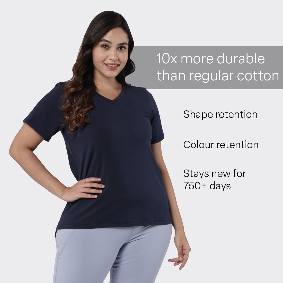 Last Tee - V Neck Half Sleeves - BlissClub