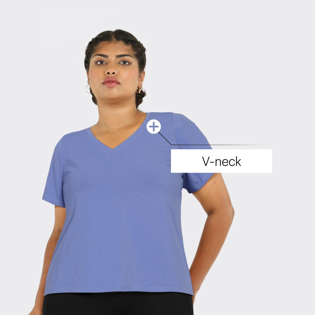 Last Tee - V Neck Half Sleeves - BlissClub